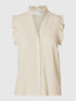 Selected Femme viva sleeveless ruffel top sandshell